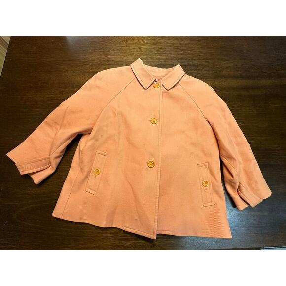 Talbots Quarter Sleeve Blazer Pea Coat Jacket Women 10 Spring Transitional Art - Picture 1 of 12